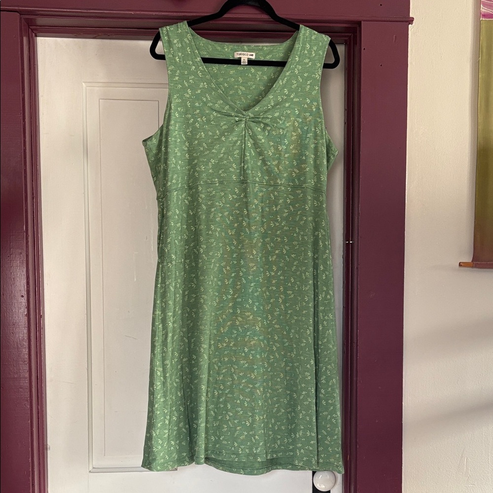Toad&Co Light Green Sleeveless V-Neck Midi Dress
